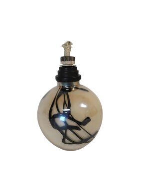 Glass Aromatherapy Oil Diffuser Tan & Black 5"